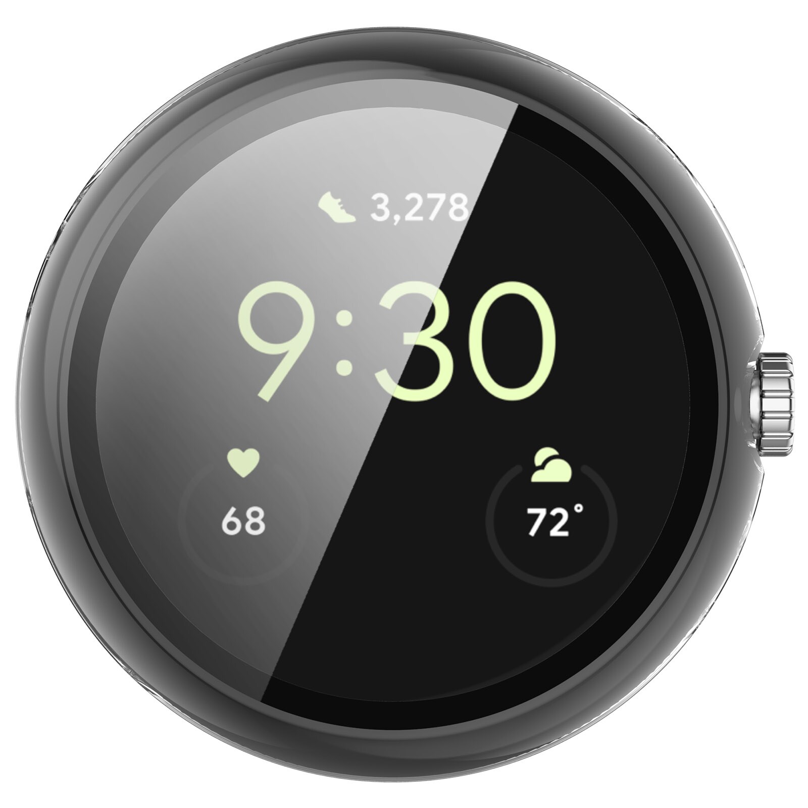 Google Pixel Watch 4 45mm Full Cover Case Transparent