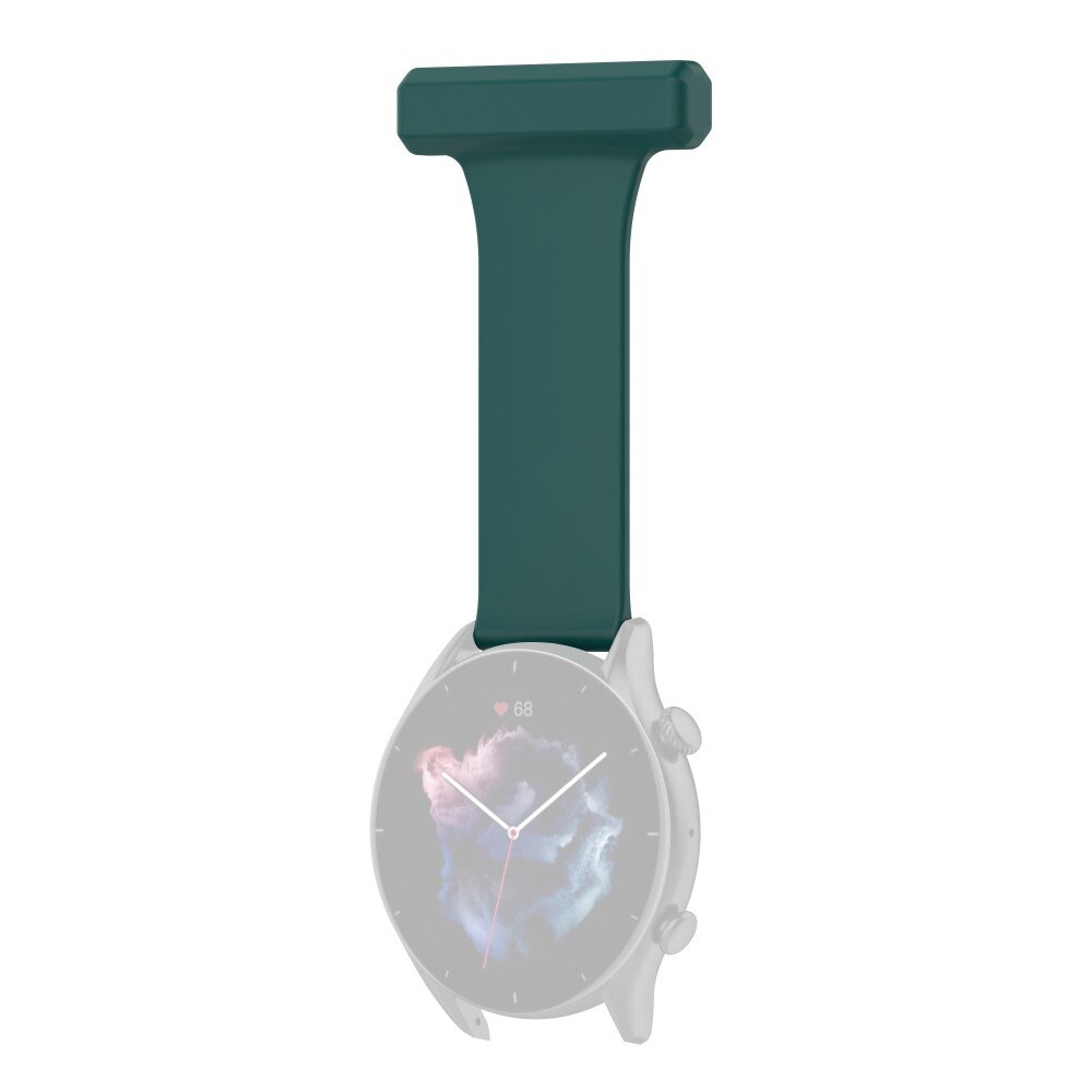 Universal 22mm Fob Watch Silicone Dark Green