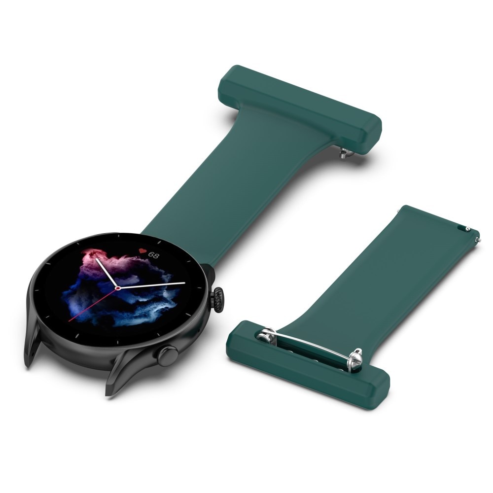 Universal 22mm Fob Watch Silicone Dark Green