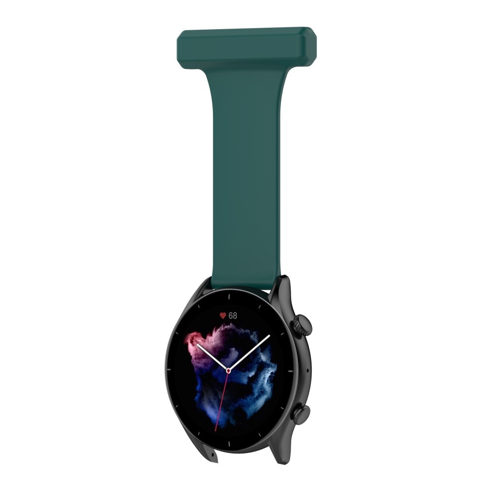 Universal 22mm Fob Watch Silicone Dark Green