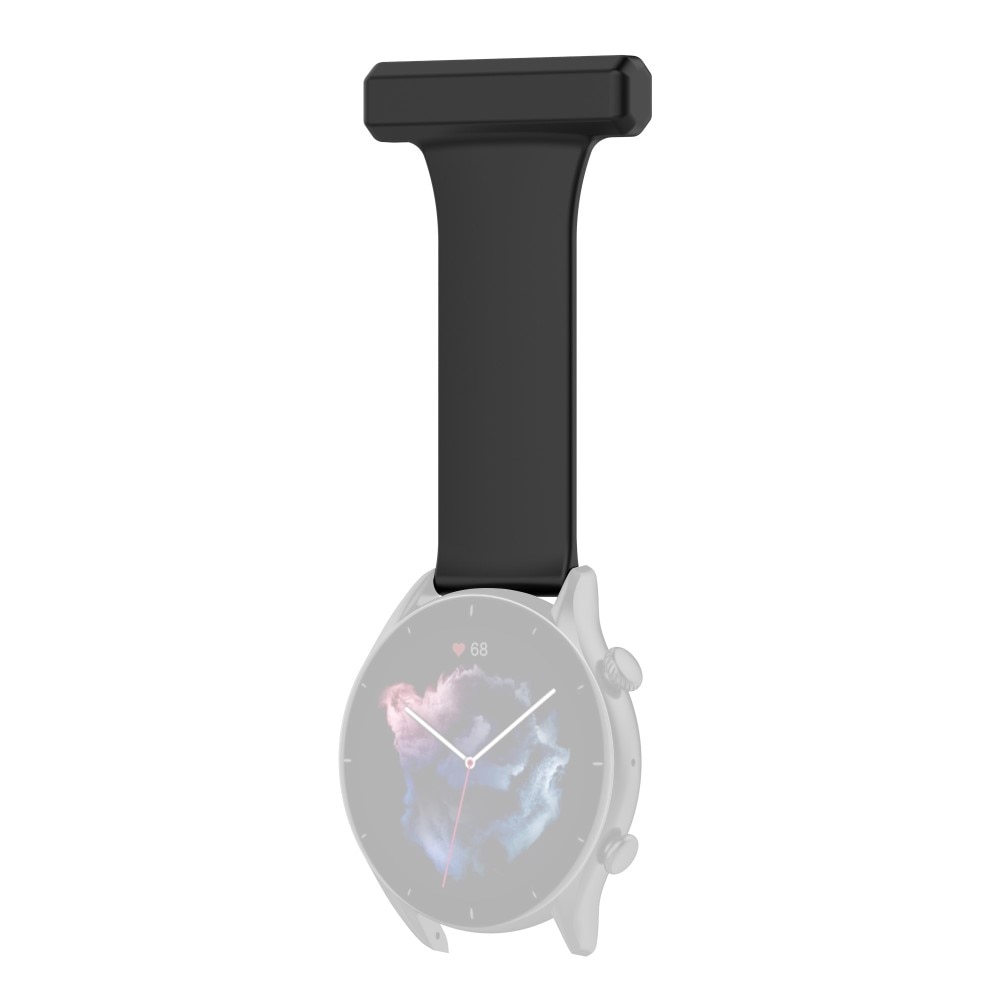 Universal 22mm Fob Watch Silicone Black