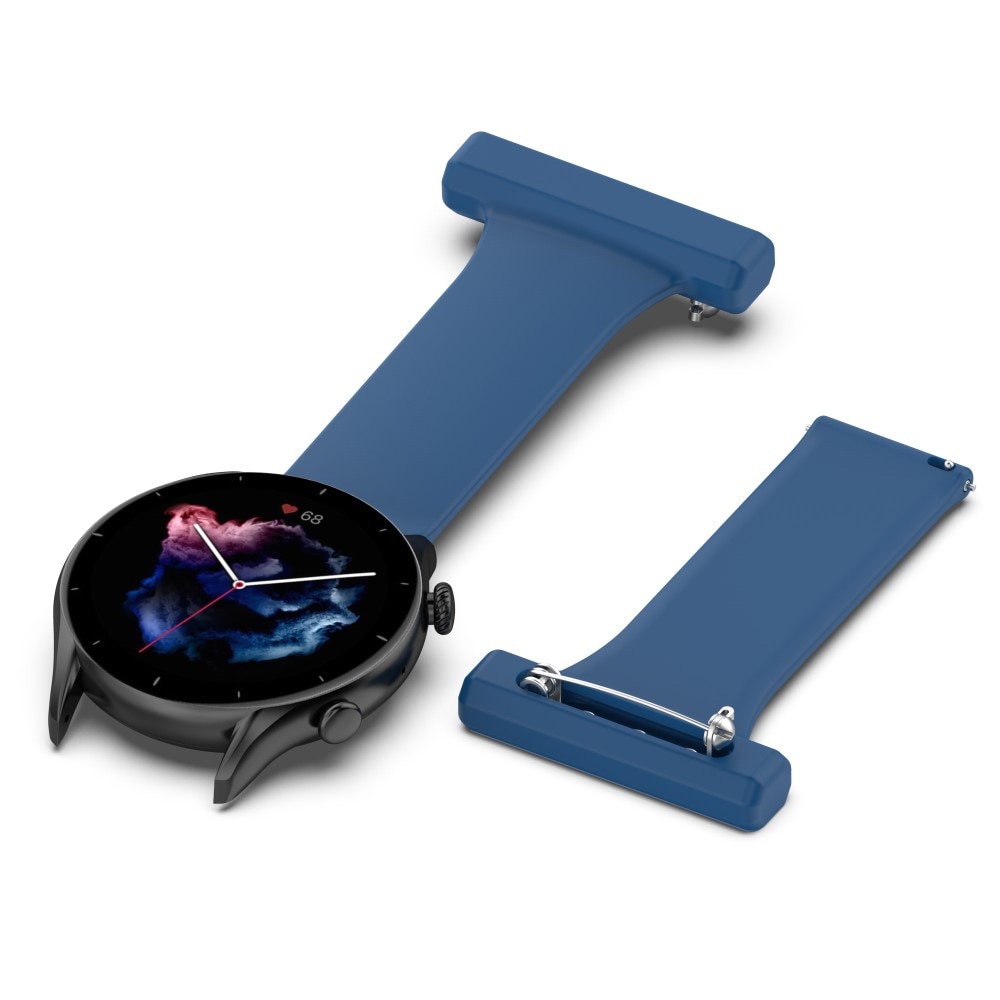 Universal 22mm Fob Watch Silicone Blue