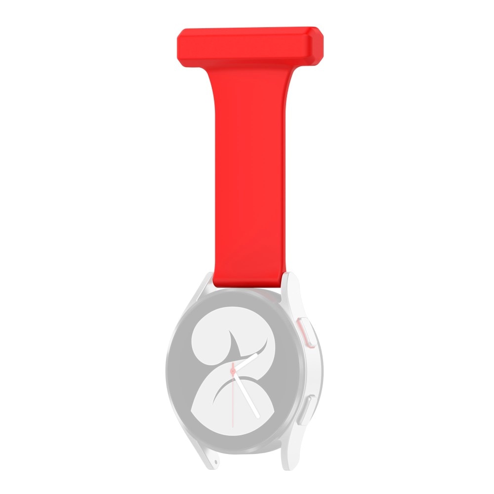 Universal 20mm Fob Watch Silicone Red