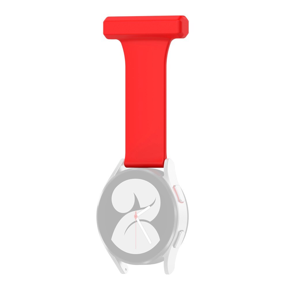 Universal 20mm Fob Watch Silicone Red