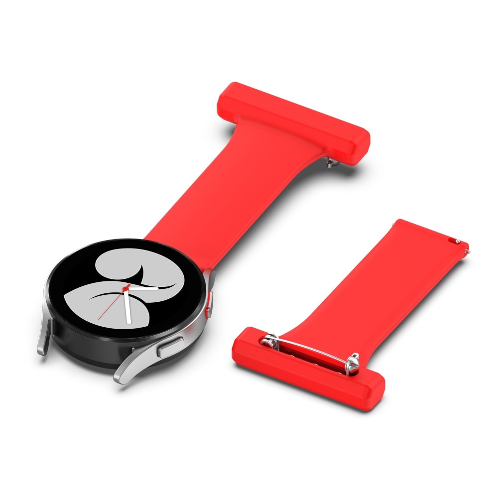 Universal 20mm Fob Watch Silicone Red