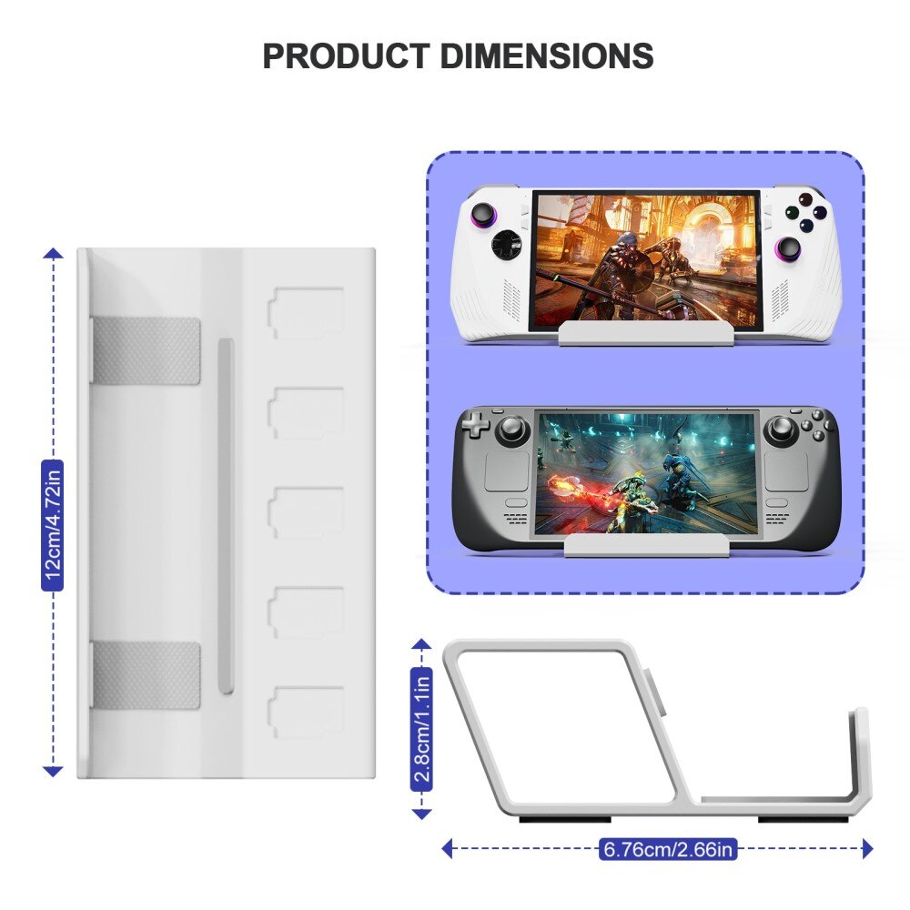 Table Stand with Memory Card Slot for Asus ROG Ally White