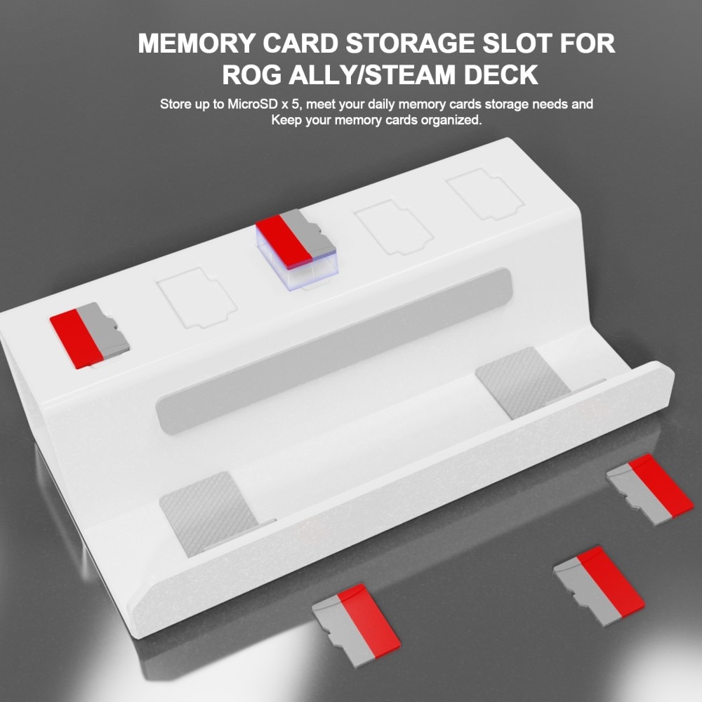 Table Stand with Memory Card Slot for Asus ROG Ally White