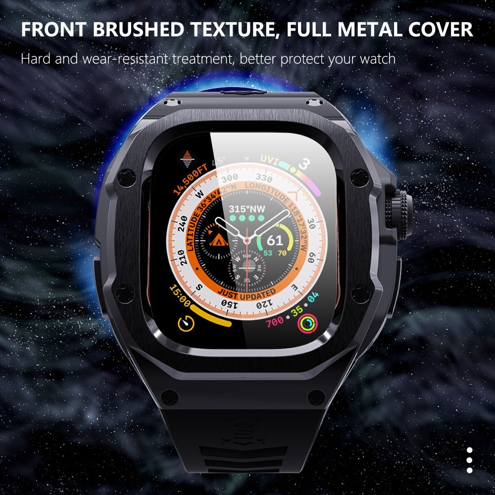 Apple Watch Ultra 49mm High Brushed Metal Case w Strap Black