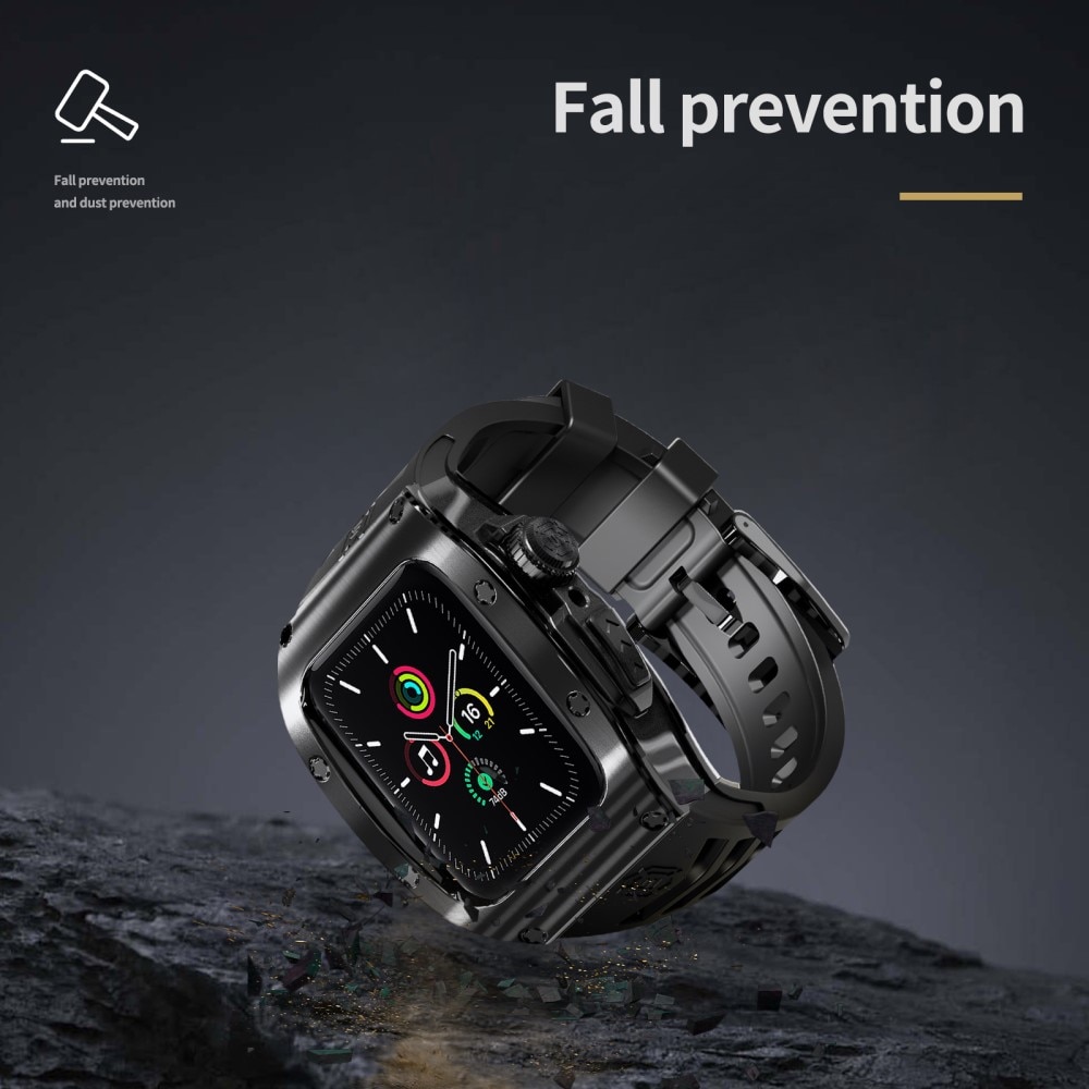 Apple Watch SE 44mm High Brushed Metal Case w Strap Black