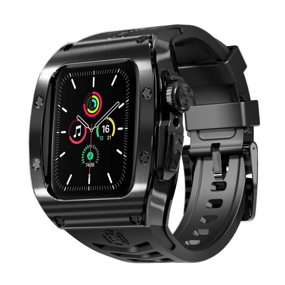 Apple Watch 44mm High Brushed Metal Case w Strap Black