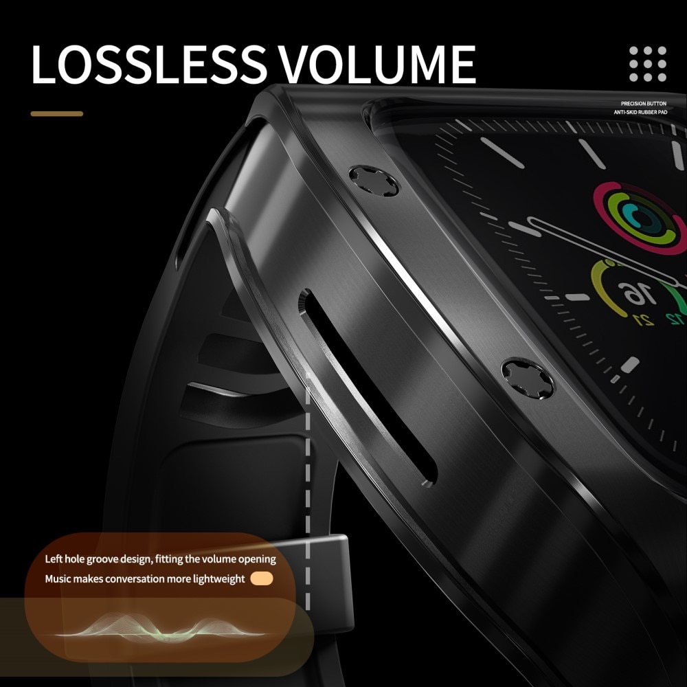 Apple Watch 44mm High Brushed Metal Case w Strap Black