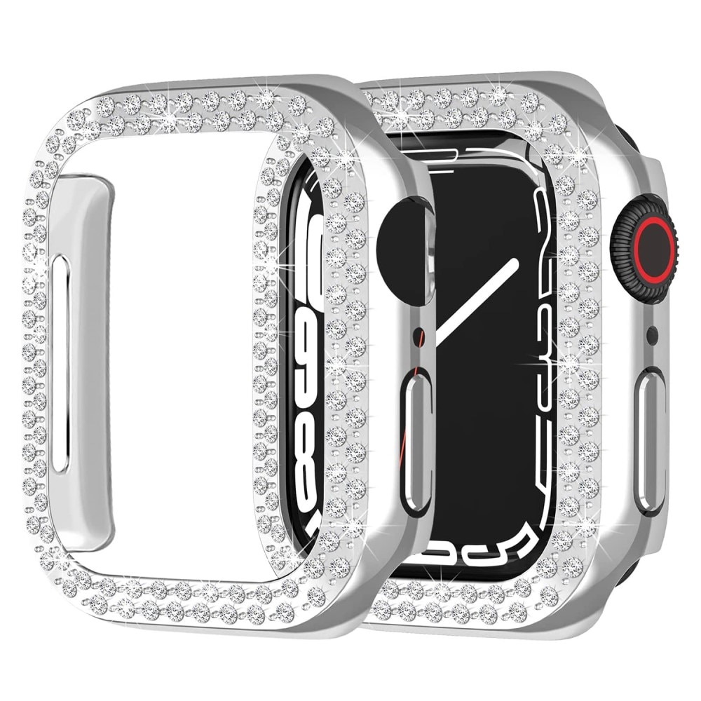 Apple Watch 41mm Series 9 Rhinestone Case Silver
