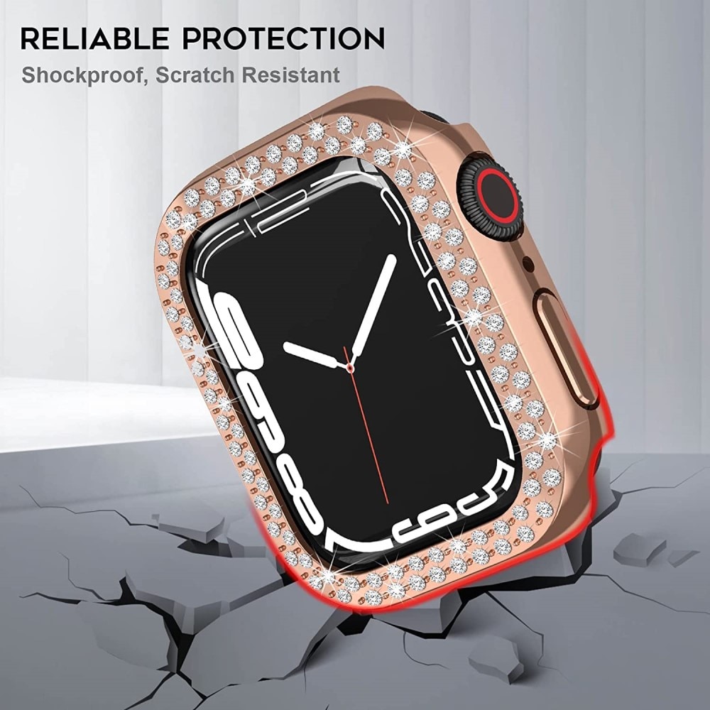 Apple Watch 41mm Series 7 Rhinestone Case Rose Gold