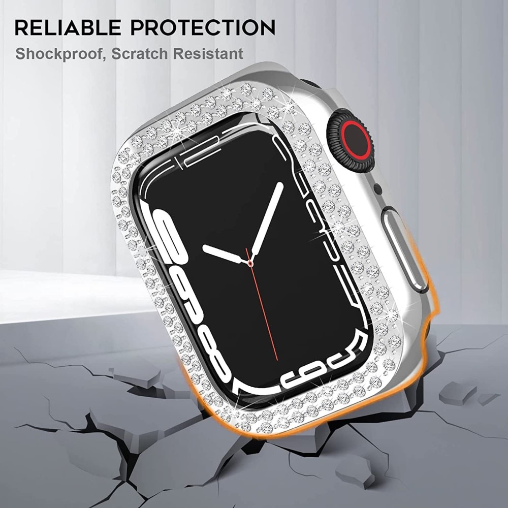 Apple Watch 44mm Rhinestone Case Silver