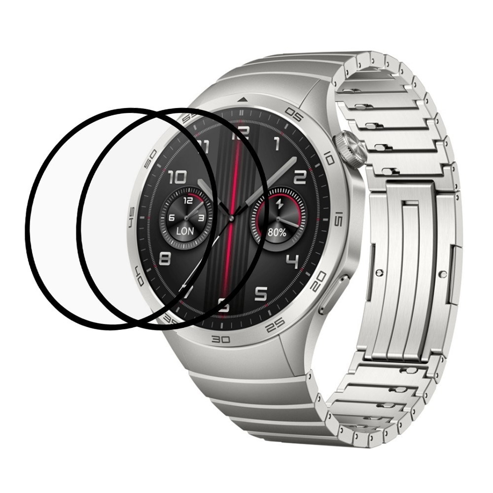 Huawei Watch GT 4 46mm Full-Cover Screen Protector Black (2-pack)