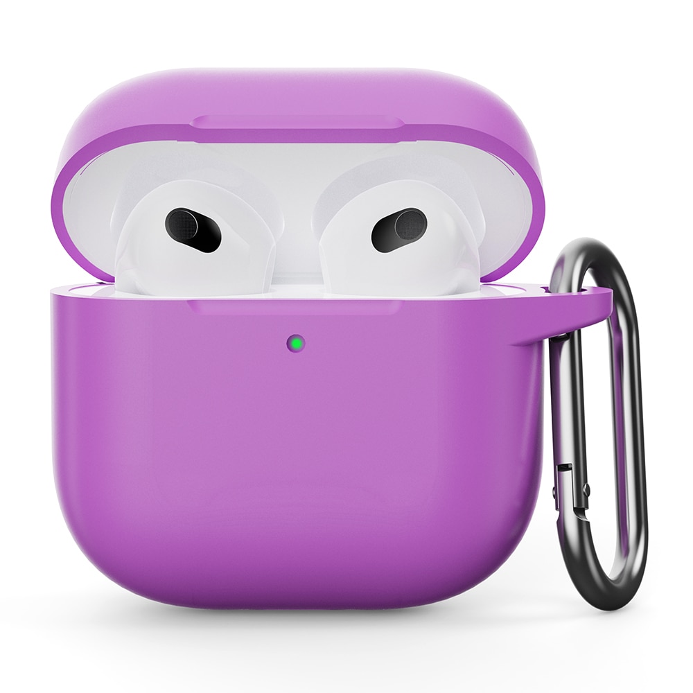 Silicone Cover with Carabiner Apple AirPods 4 Blue