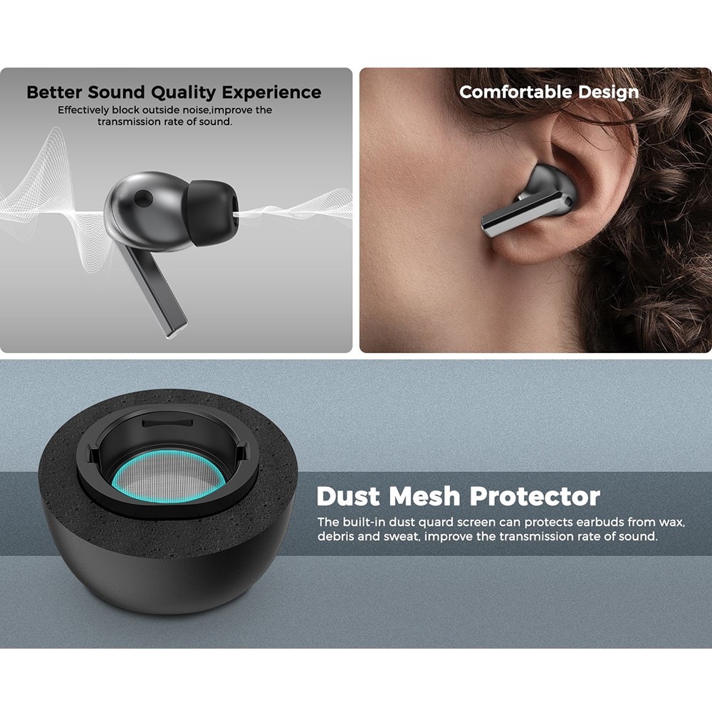 Memory Foam Ear Tips (3-pack) Samsung Galaxy Buds 3 Pro Black