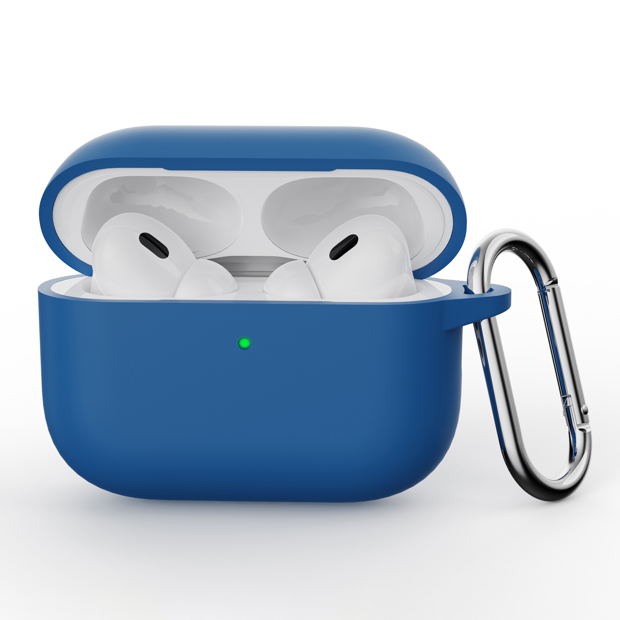 Silicone Cover with Carabiner Apple AirPods Pro 3 Blue