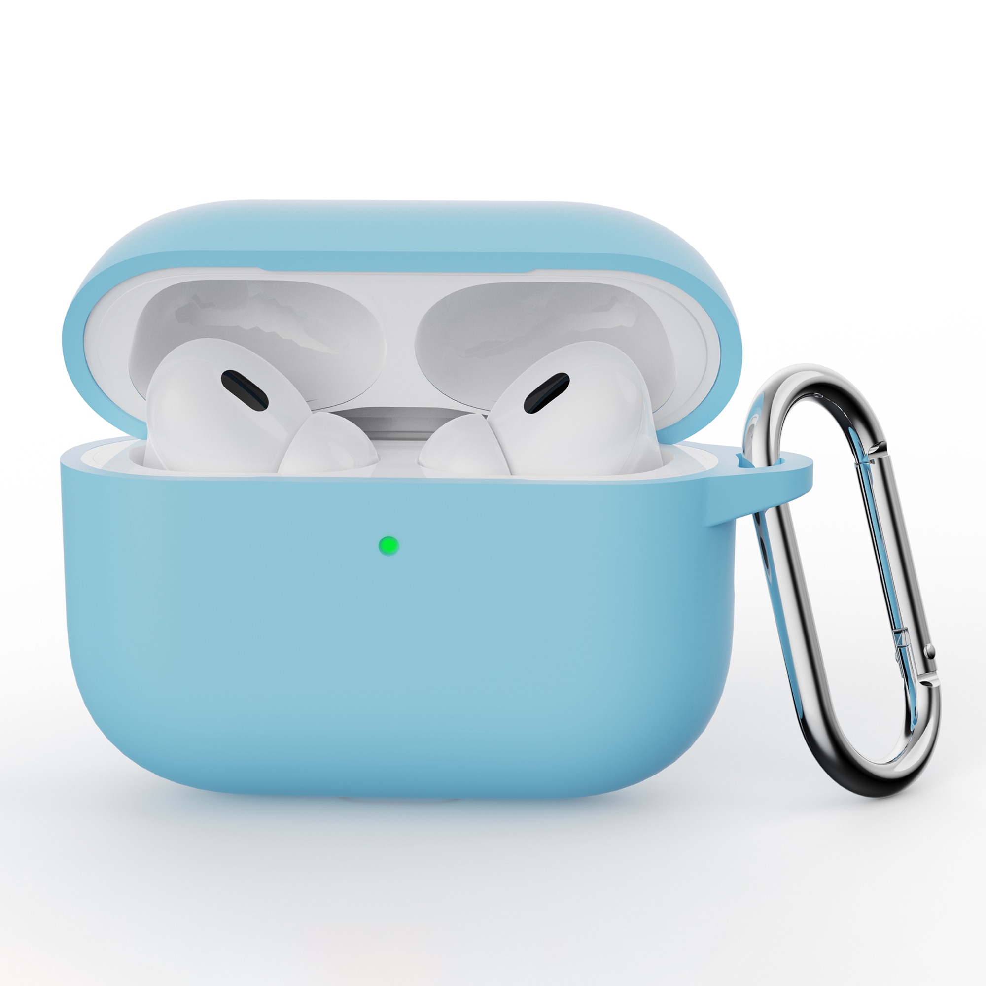 Silicone Cover with Carabiner Apple AirPods Pro 3 Blue