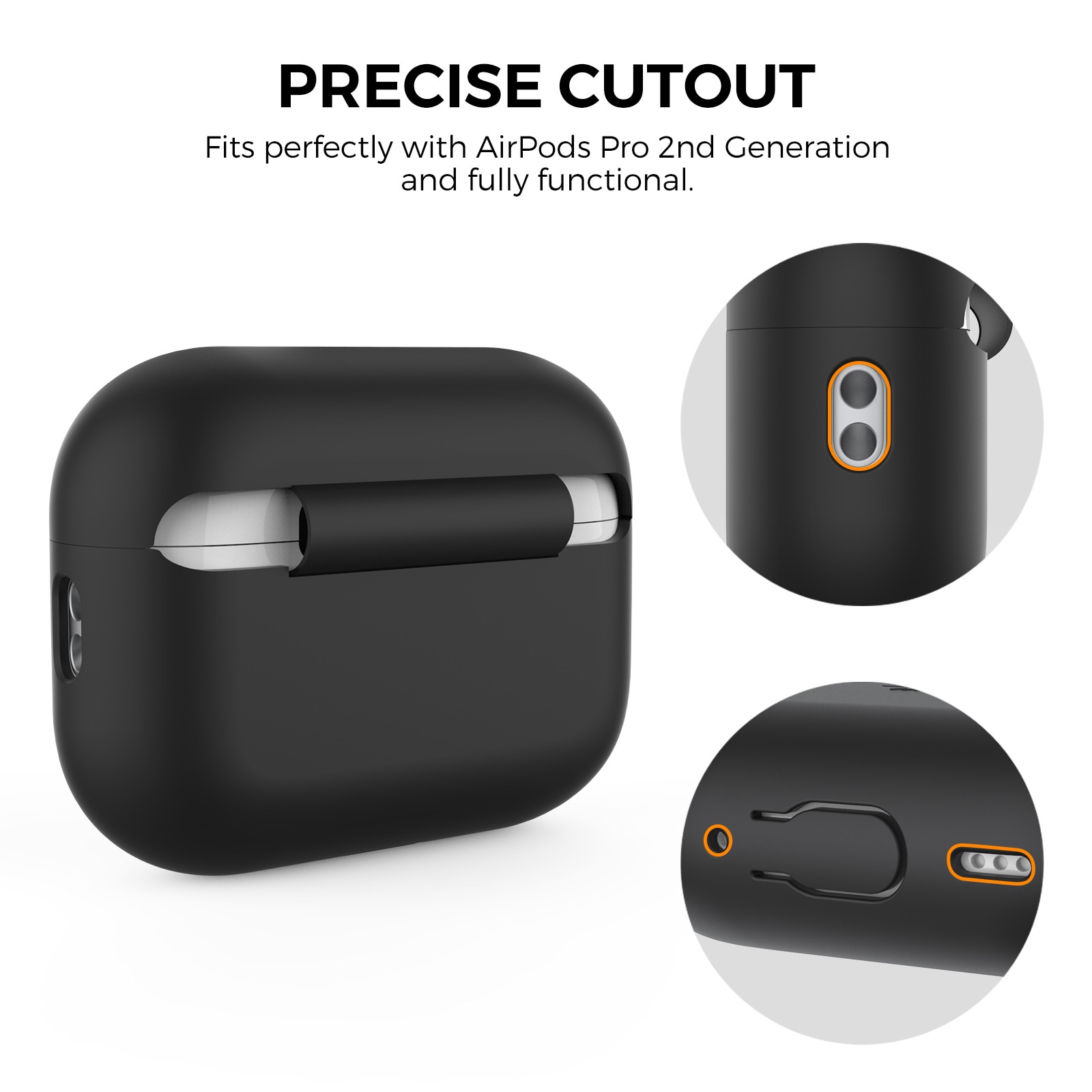 Apple AirPods Pro 3 Active Silicone Case Black