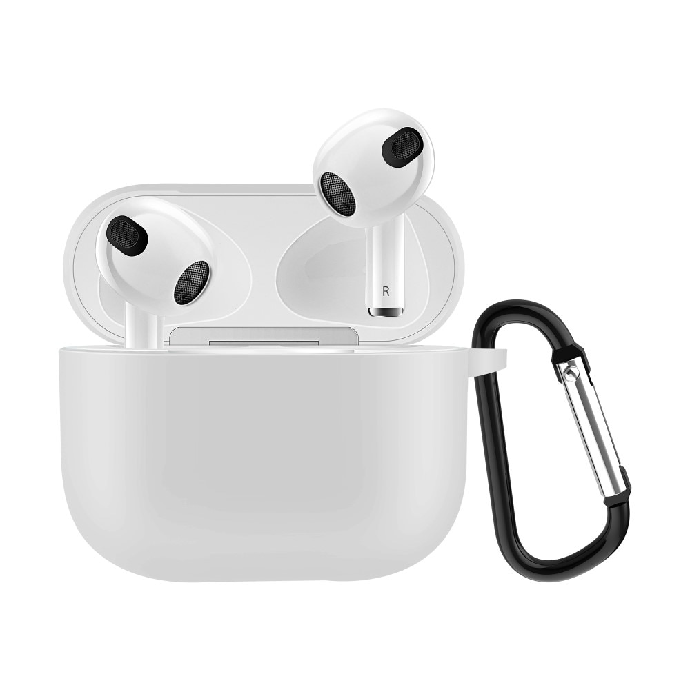 AirPods 3 Silicone Cover with Carabiner White