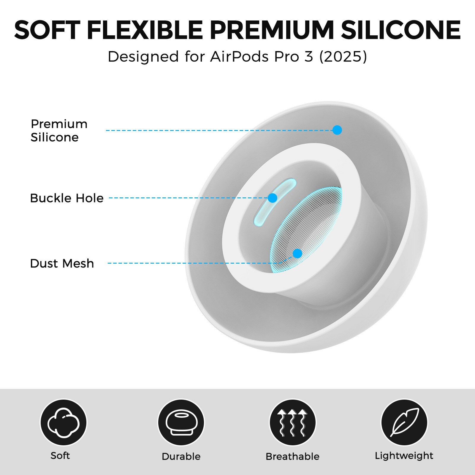 Apple AirPods Pro 3 Ear Tips (Small) White