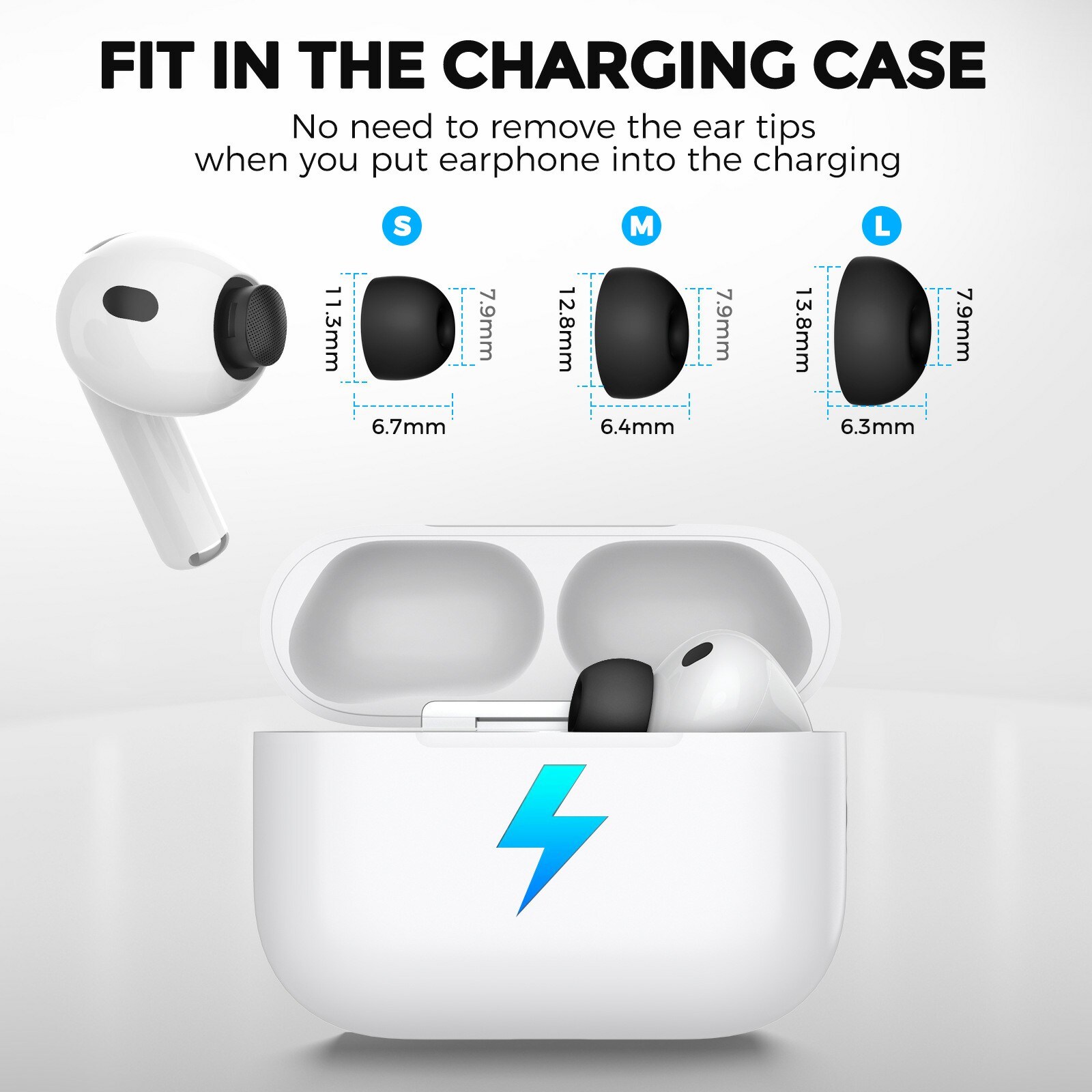 Apple AirPods Pro 3 Ear Tips (Medium) Black