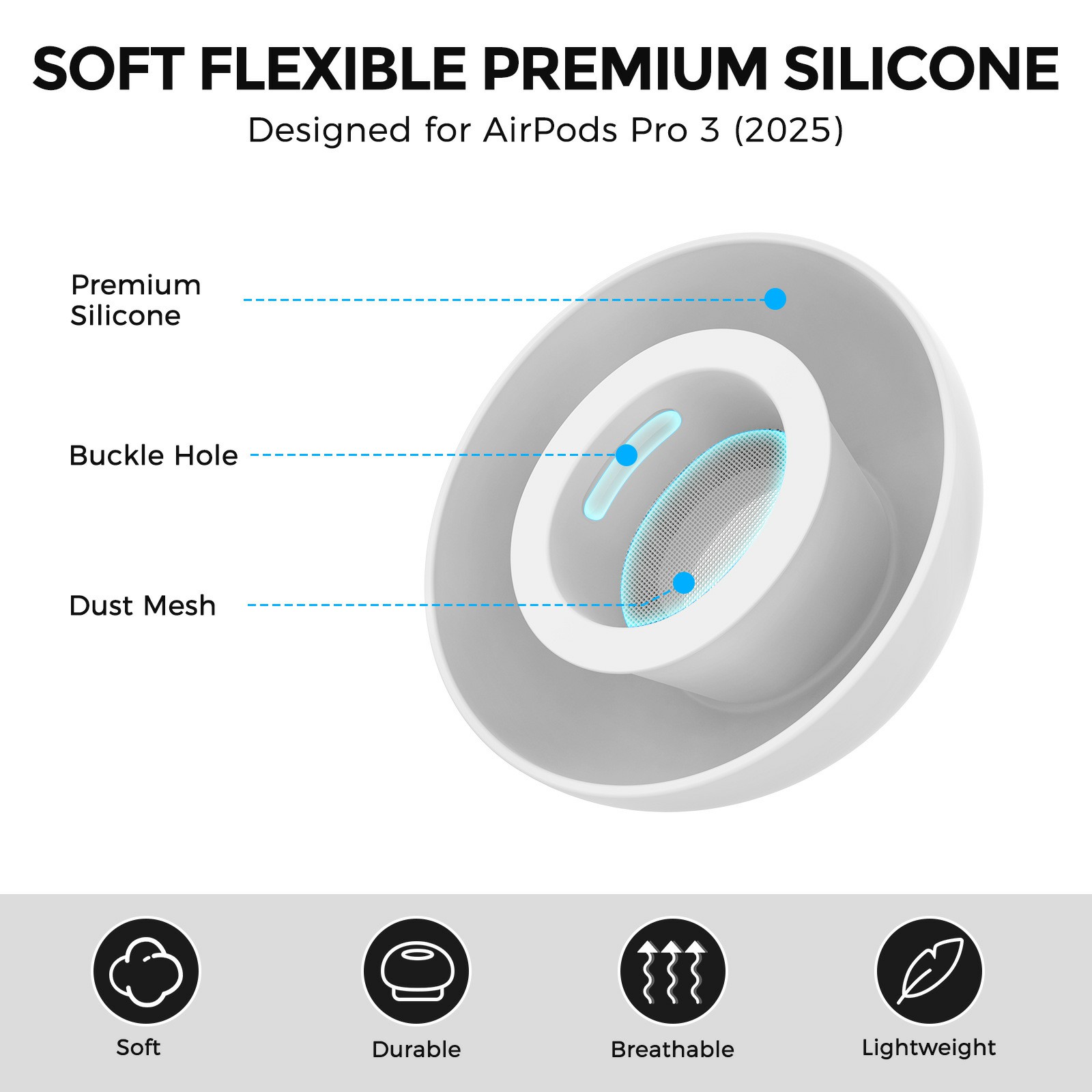 Ear Tips (3-pack) Apple AirPods Pro 3 White