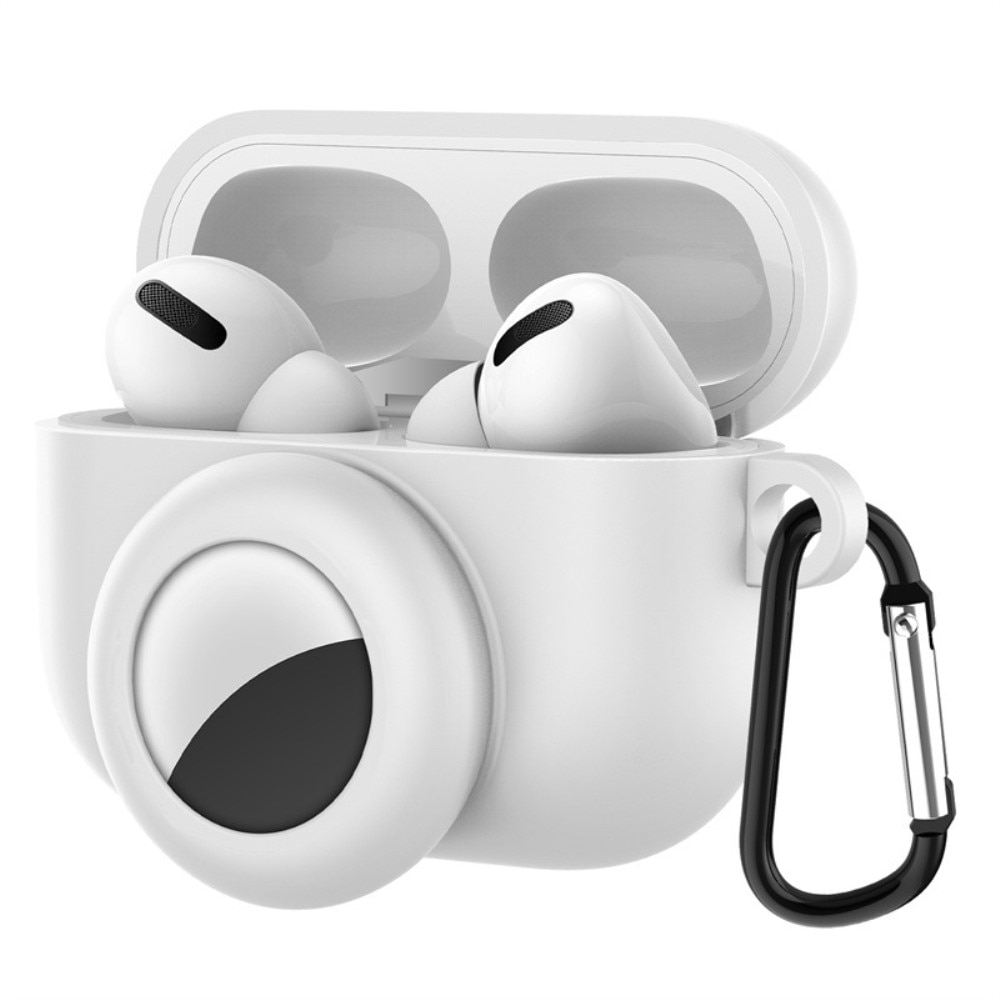 AirPods Pro Silicone Case with AirTag holder White