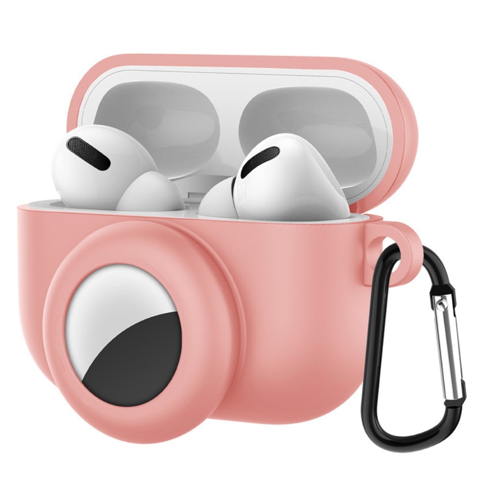 AirPods Pro Silicone Case with AirTag holder Pink