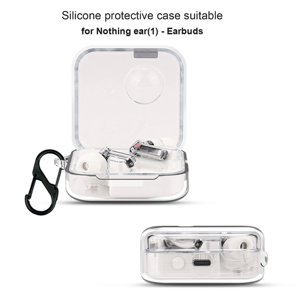 Silicone Cover with Carabiner Nothing Ear (1) Transparent