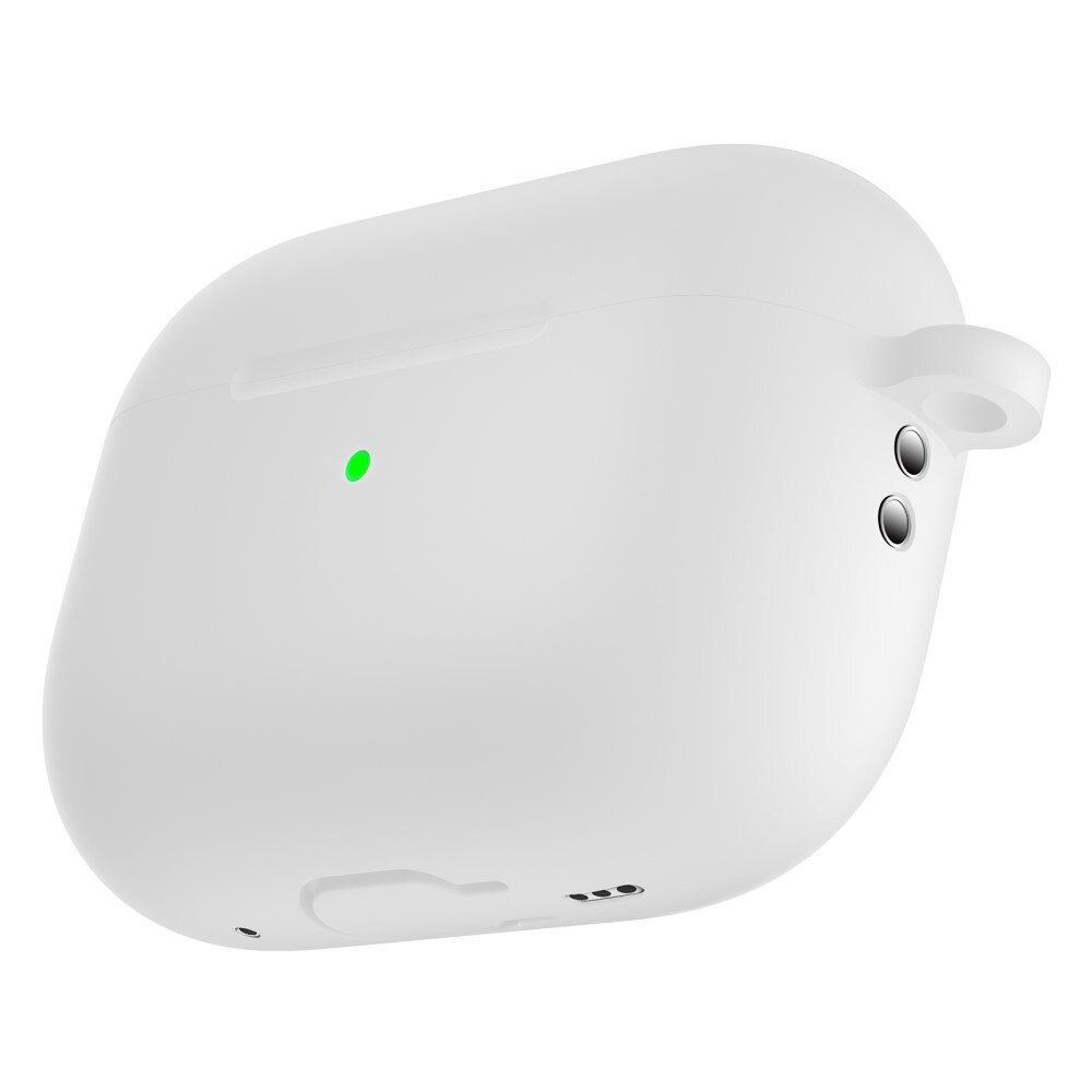 AirPods Pro 2 Silicone Cover with Carabiner White