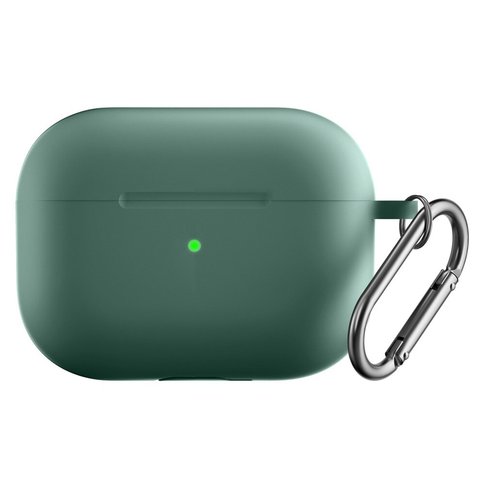 AirPods Pro 2 Silicone Cover with Carabiner Green