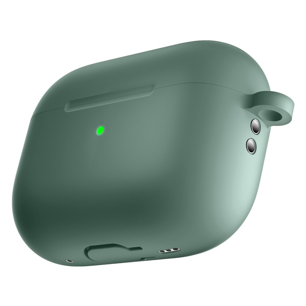 AirPods Pro 2 Silicone Cover with Carabiner Green