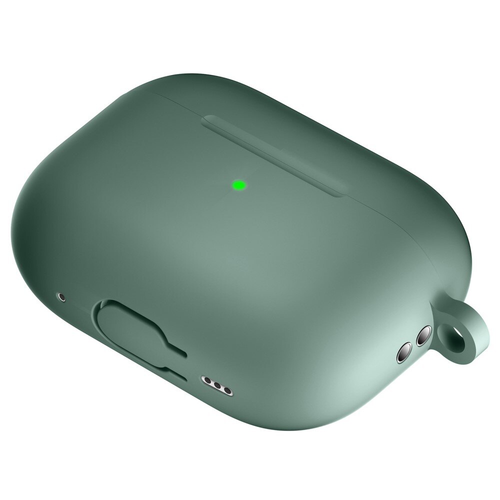 AirPods Pro 2 Silicone Cover with Carabiner Green