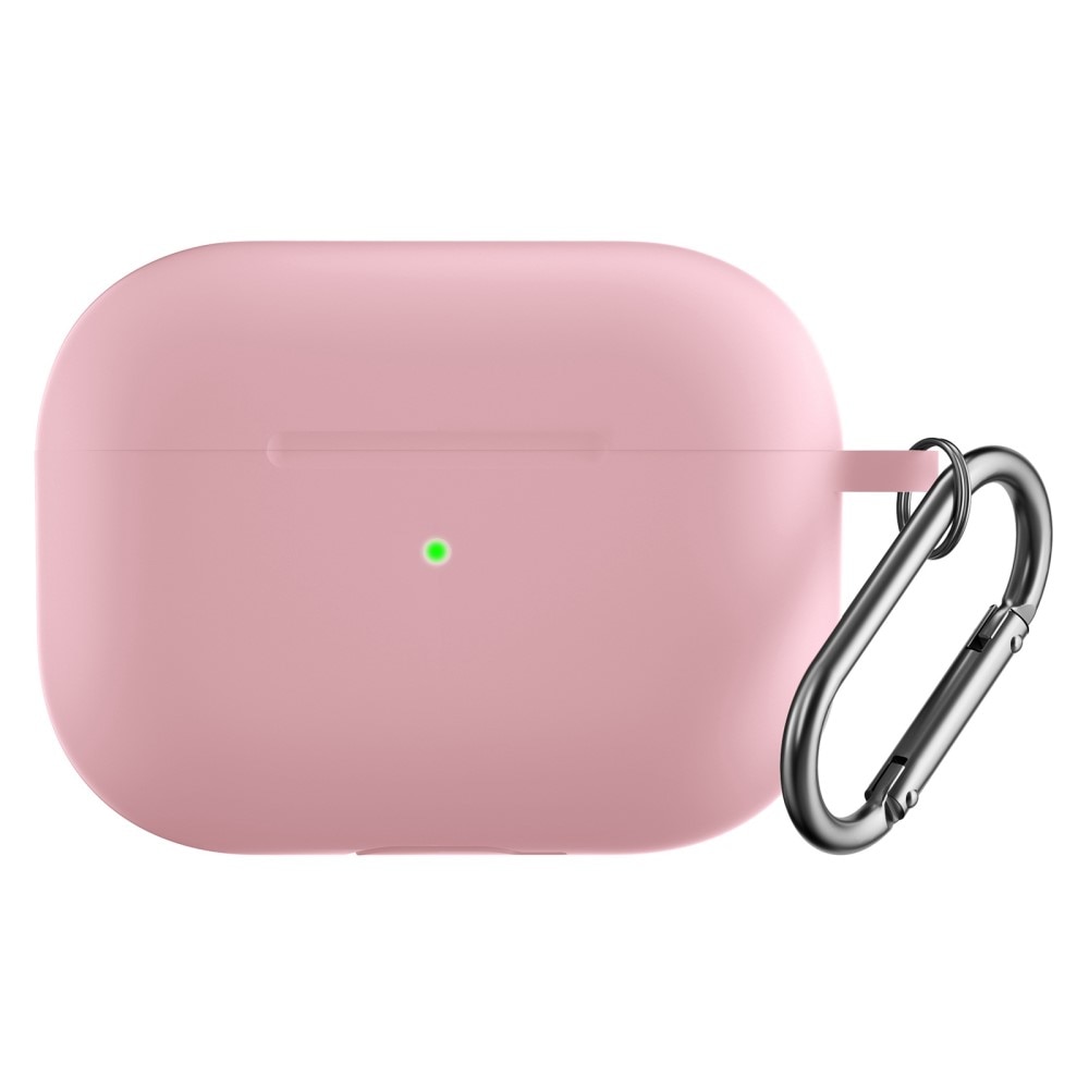 AirPods Pro 2 Silicone Cover with Carabiner Pink