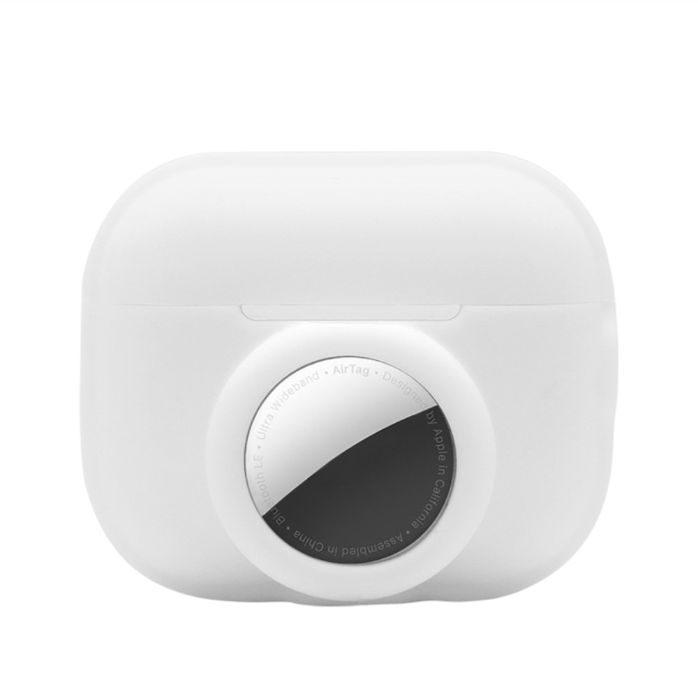 AirPods Pro 2 Silicone Case with AirTag holder White