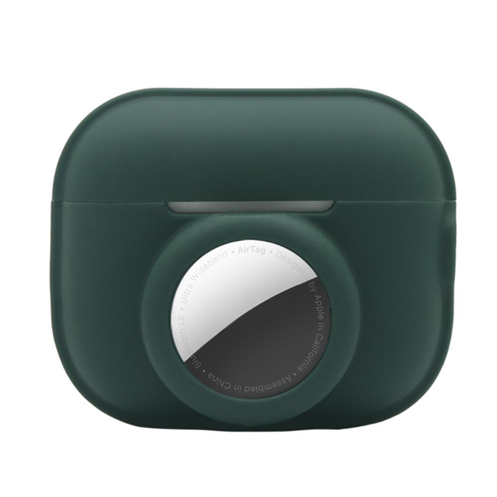 AirPods Pro 2 Silicone Case with AirTag holder Dark Green