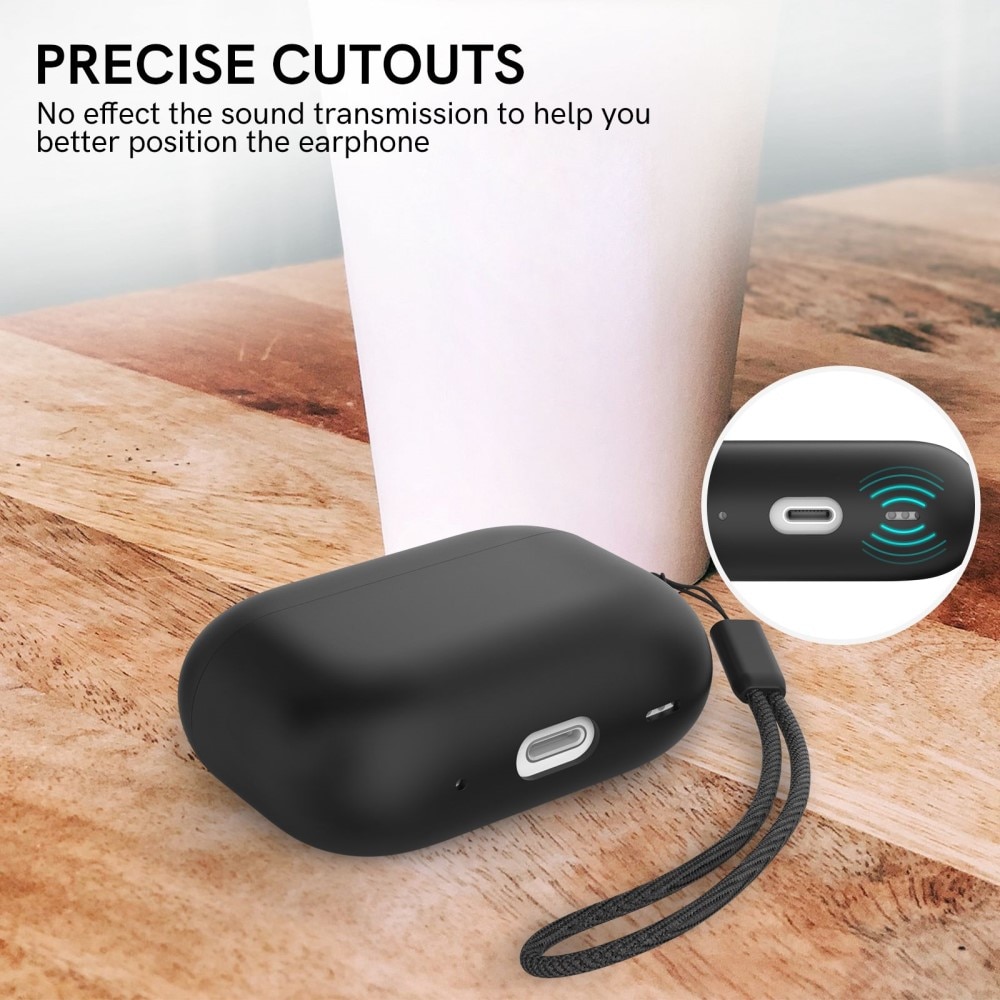 AirPods Pro 2 Silicone Handstrap Case Black