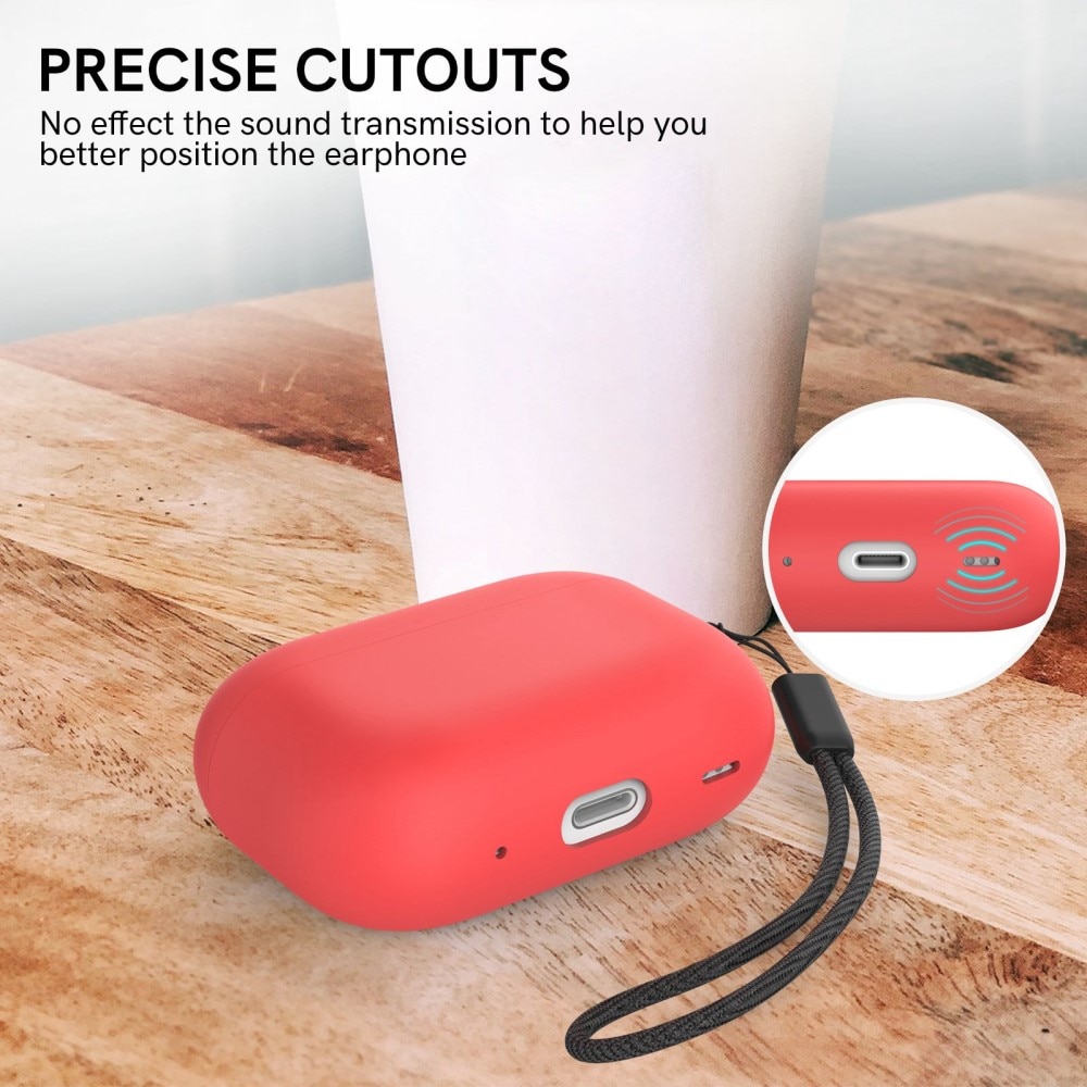 AirPods Pro 2 Silicone Handstrap Case Red