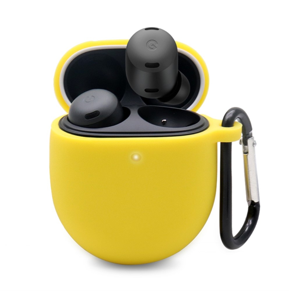 Silicone Cover with Carabiner Google Pixel Buds Pro Yellow