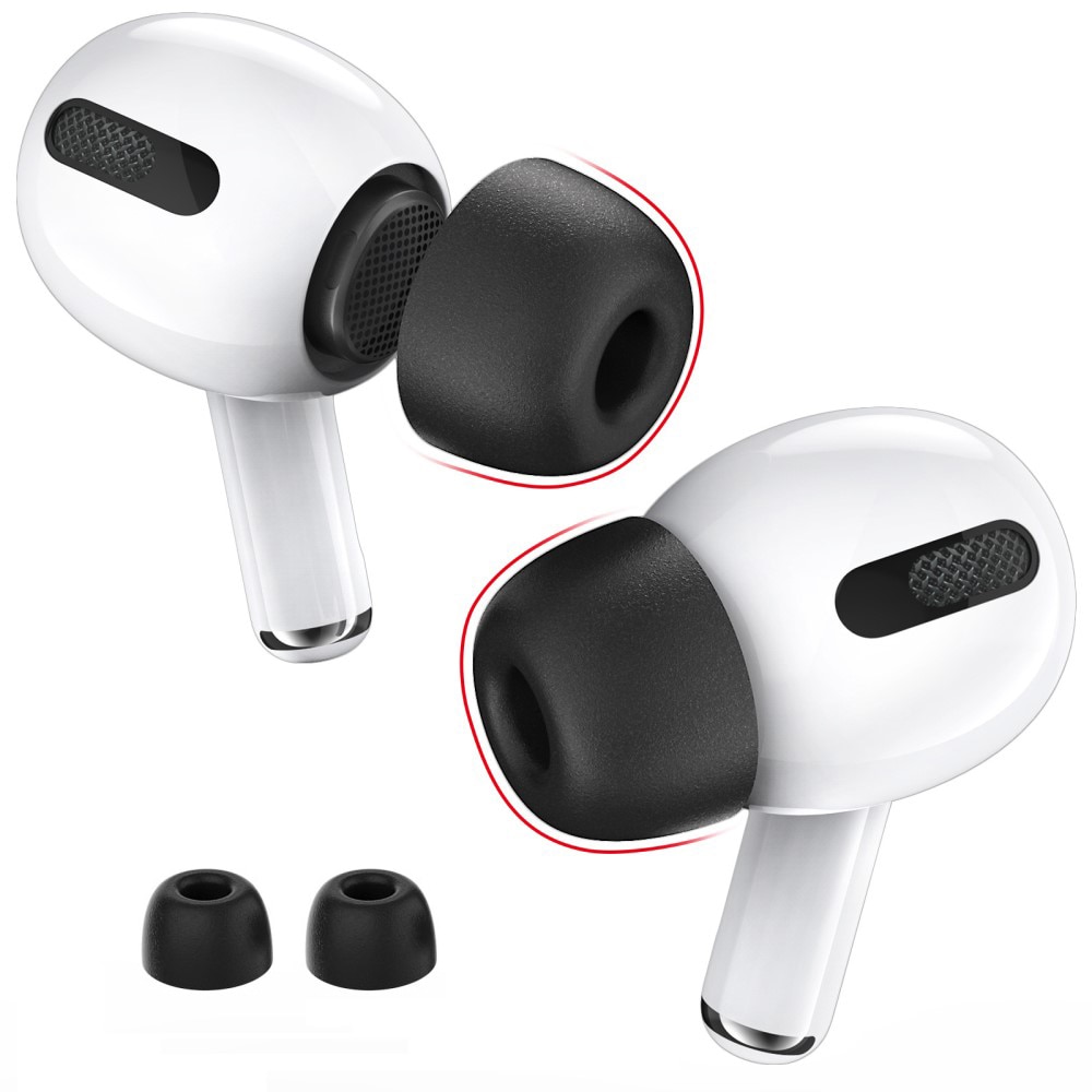 Memory Foam Ear Tips AirPods Pro (Medium) Black