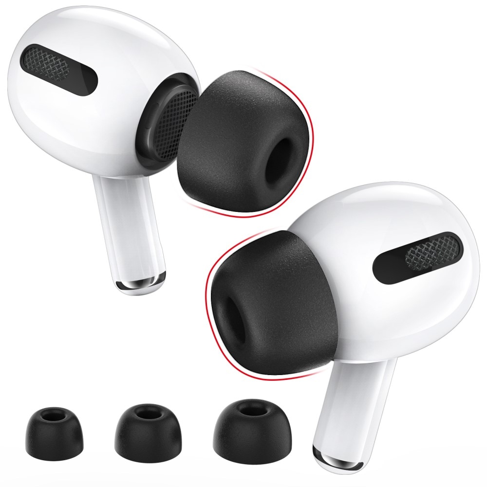 Memory Foam Ear Tips (3-pack) AirPods Pro 2 Black