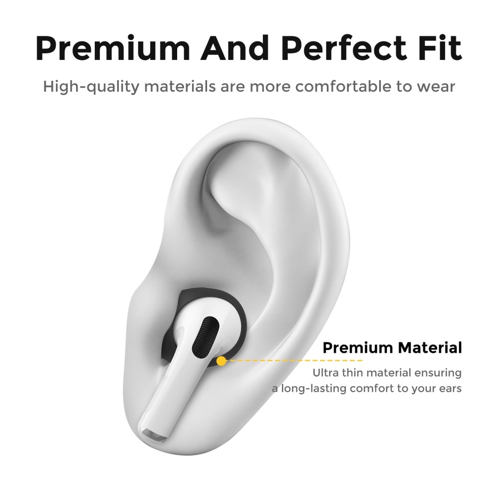 AirPods Pro 2 Earpads Silicone (3-pack) Black