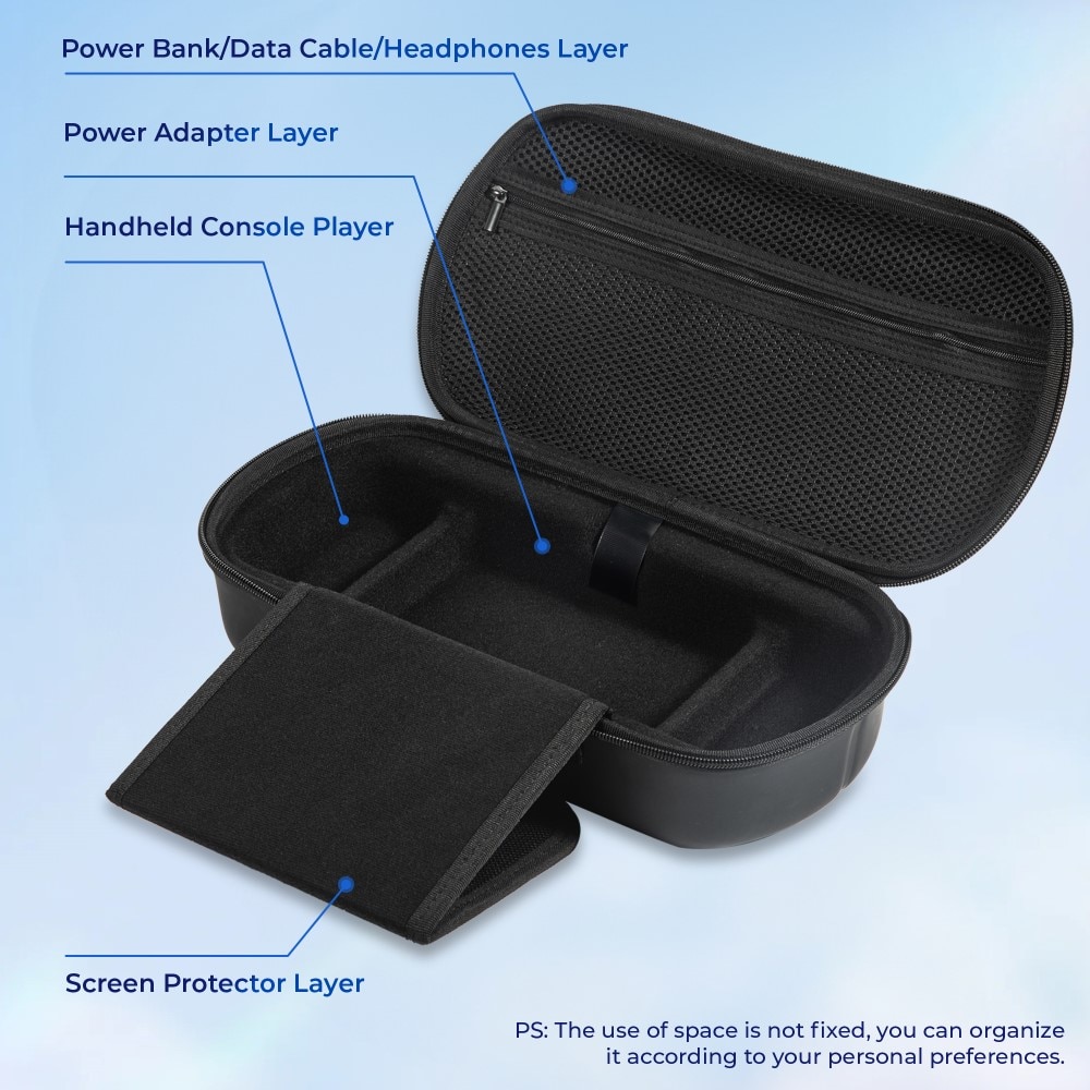 Shockproof Storage Bag for Gaming Console Black