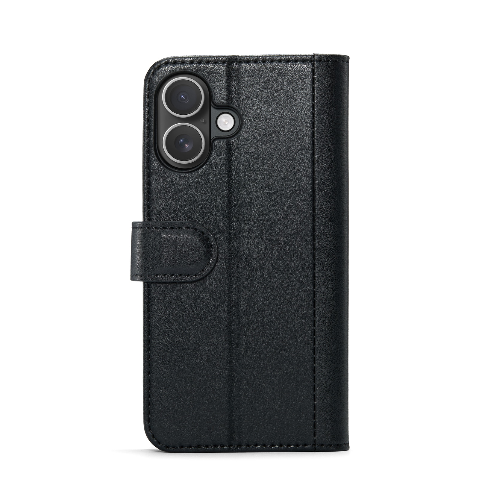 iPhone 17 Genuine Leather Wallet Case Black