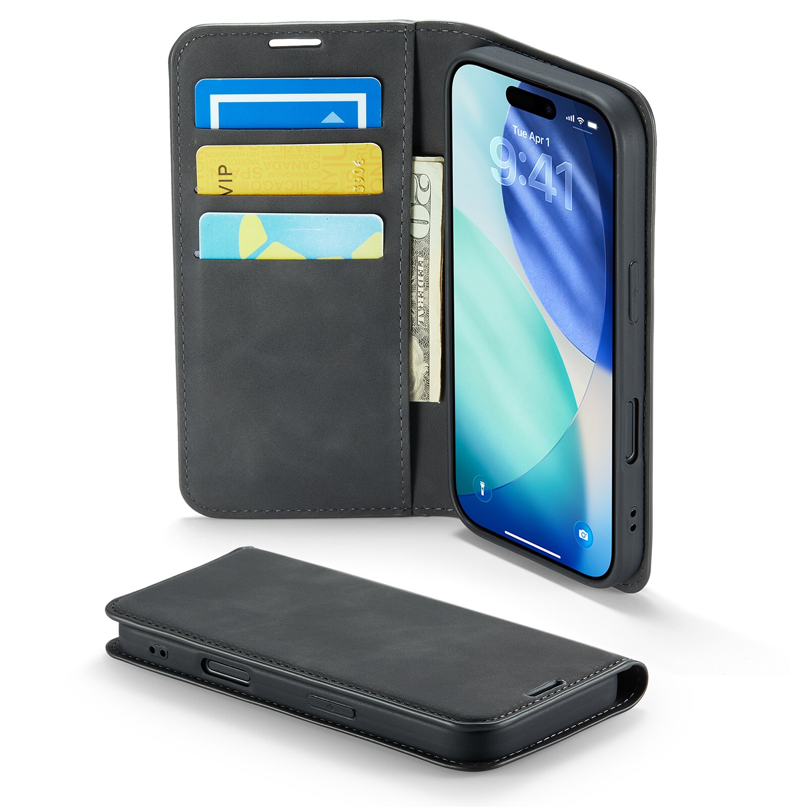 iPhone 17 Slim Wallet Case Black
