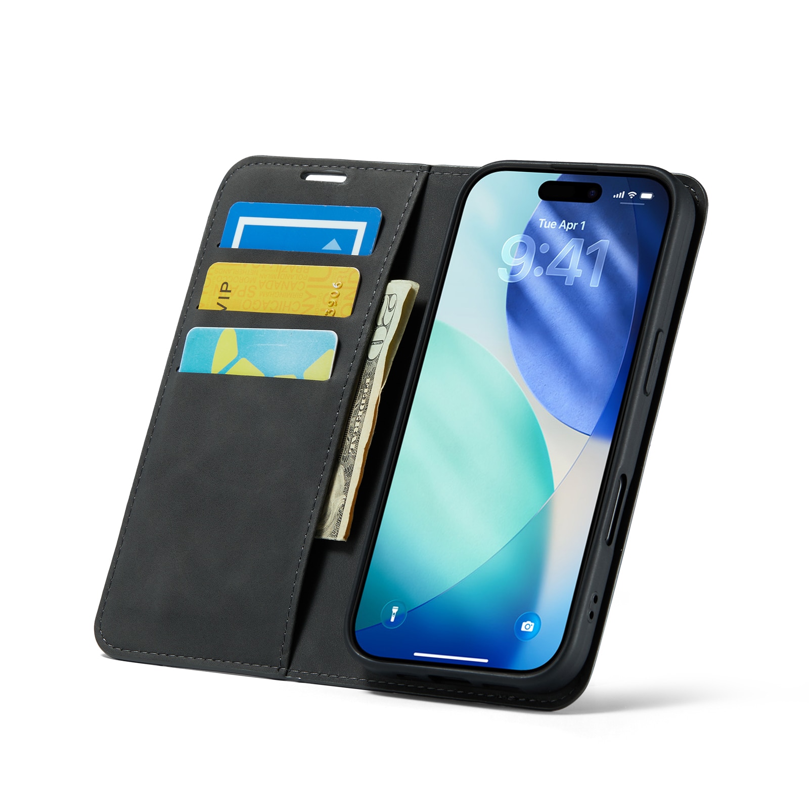 iPhone 17 Slim Wallet Case Black