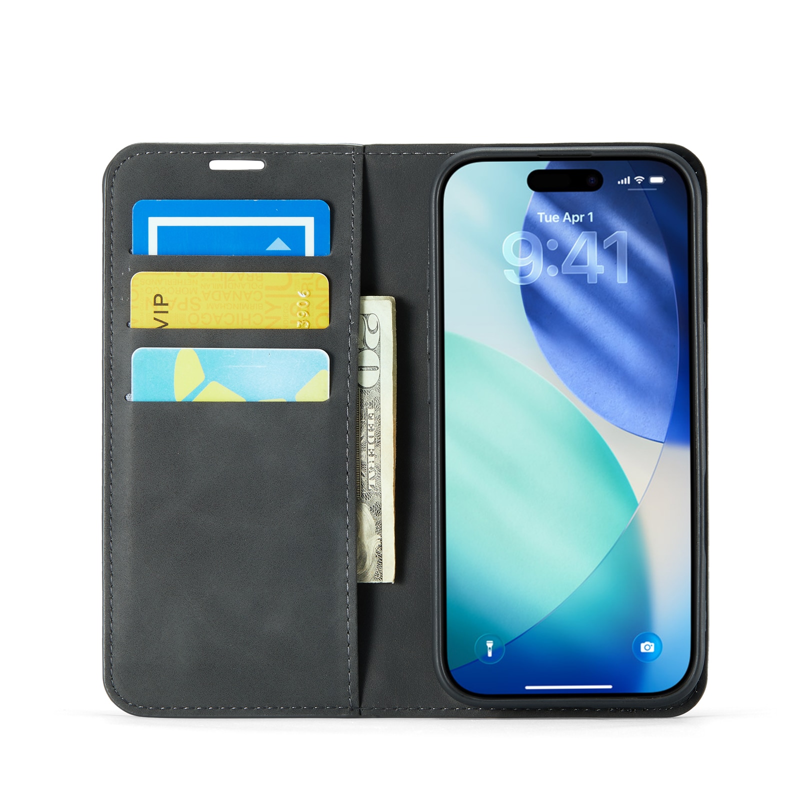 iPhone 17 Slim Wallet Case Black