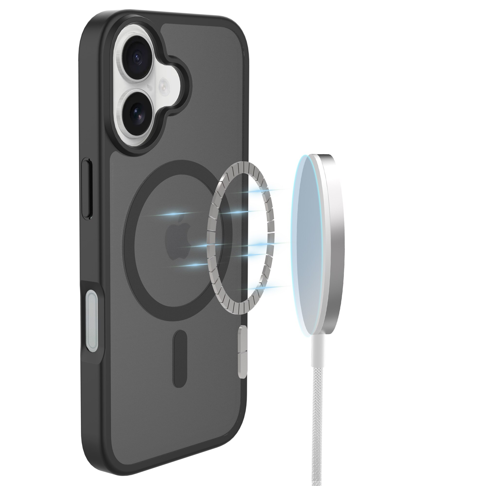 Magnetic Hybrid Case iPhone 17 Frosted Black